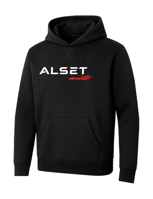 Allmade Deep Black Organic French Terry Pullover Hoodie w/Alset Auto Logo