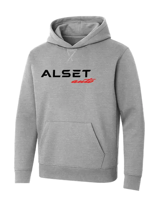 Allmade Granite Grey Heather Organic French Terry Pullover Hoodie w/Alset Auto Logo