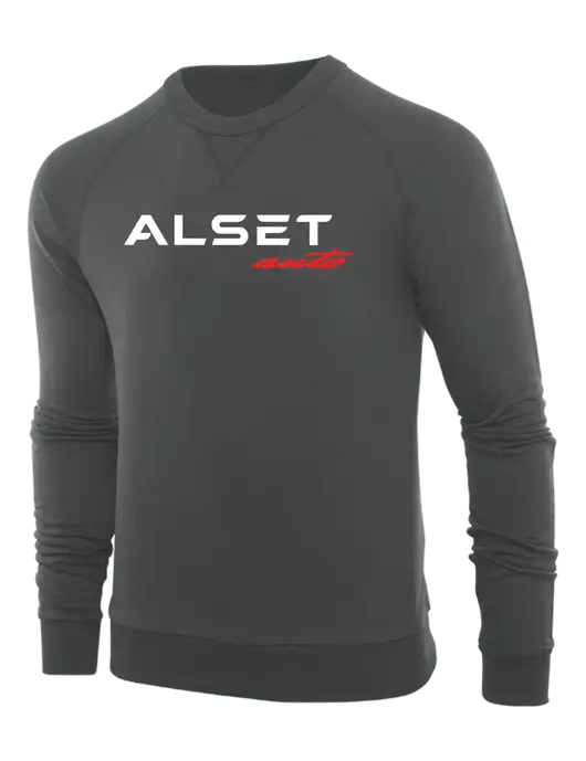Allmade Charcoal Grey Organic French Terry Crewneck Sweatshirt w/Alset Auto Logo