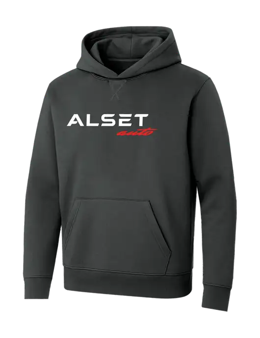 Allmade Charcoal Grey Organic French Terry Pullover Hoodie w/Alset Auto Logo