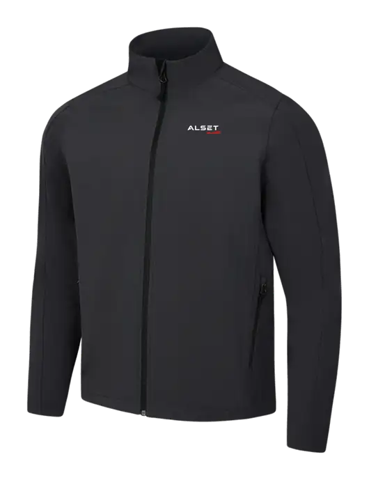 Black Charcoal Heather Core Soft Shell Jacket w/Alset Auto Logo