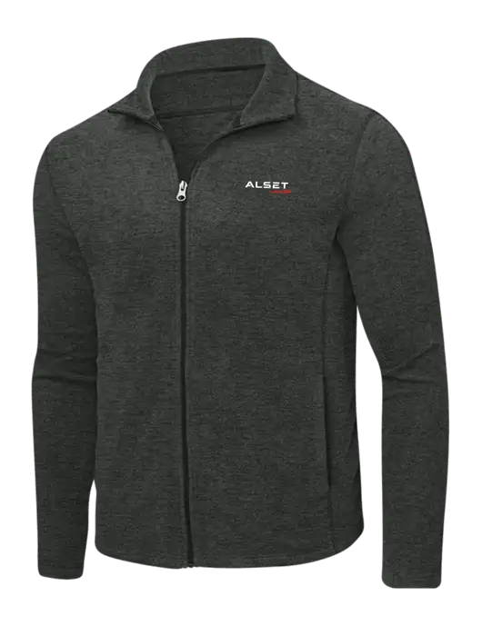 Charcoal Heather Microfleece Full-Zip Jacket w/Alset Auto Logo