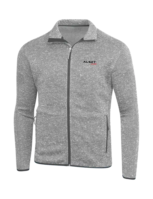 Grey Heather Sweater Fleece Jacket w/Alset Auto Logo