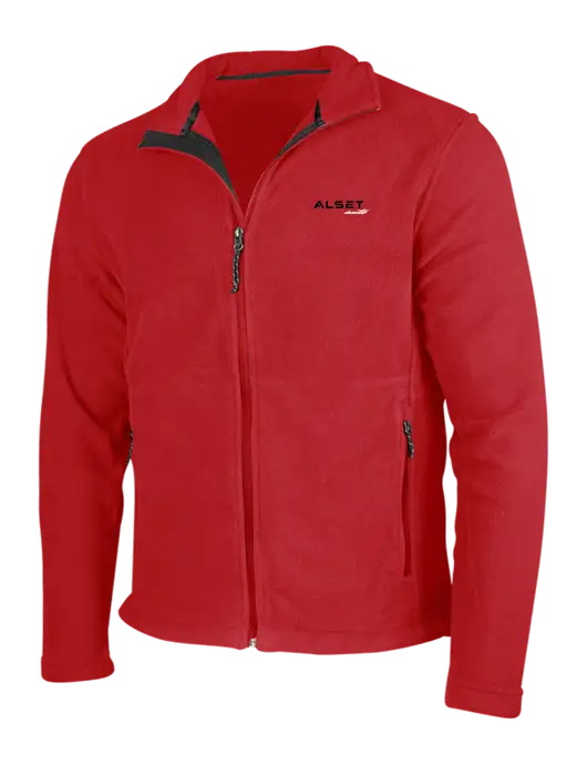 Red Fleece Jacket w/Alset Auto Logo