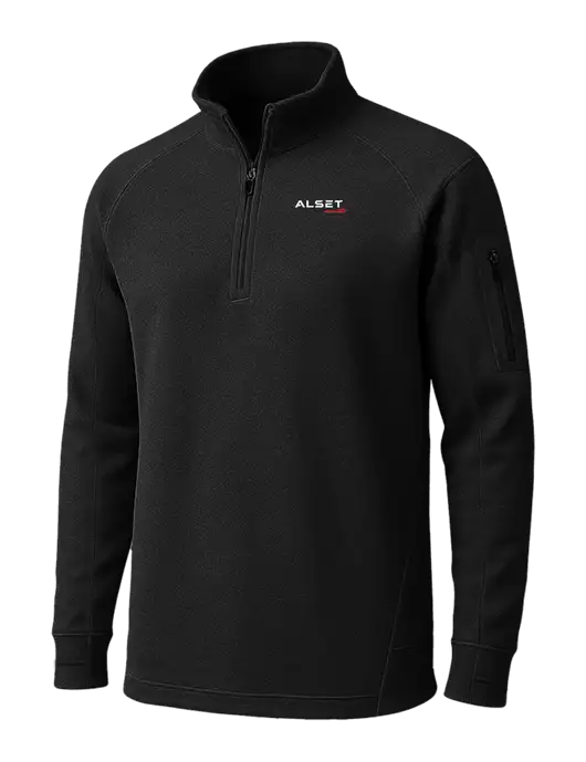 Black Tech Fleece 1/4 Zip Pullover w/Alset Auto Logo