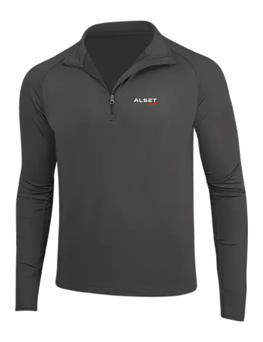 Charcoal Grey Sport Wick Stretch 1/4 Zip Pullover w/Alset Auto Logo