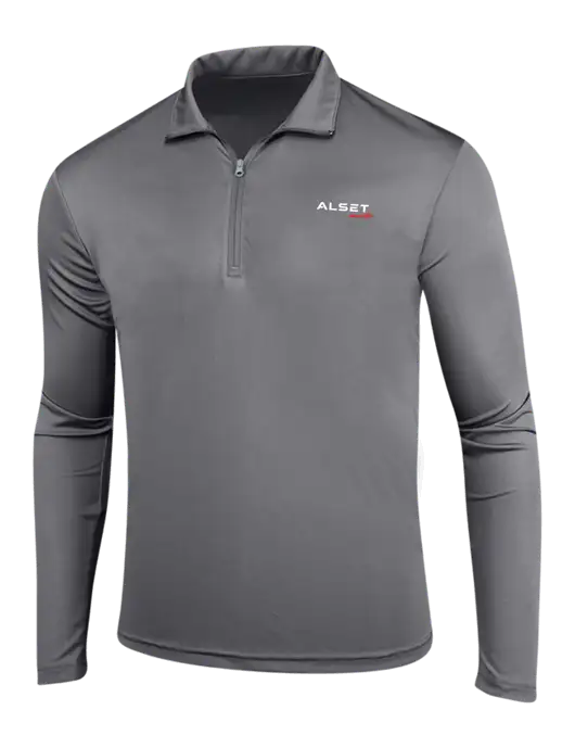 Medium Grey PosiCharge Competitor 1/4 Zip Pullover w/Alset Auto Logo