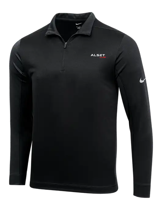 NIKE Black Dry 1/2 Zip Cover-Up w/Alset Auto Logo