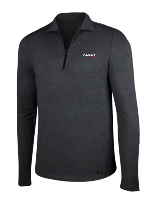 OGIO Blacktop Heather Endurance Force 1/4 Zip w/Alset Auto Logo