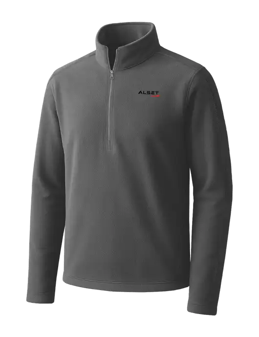 Medium Grey Microfleece 1/2 Zip Pullover w/Alset Auto Logo
