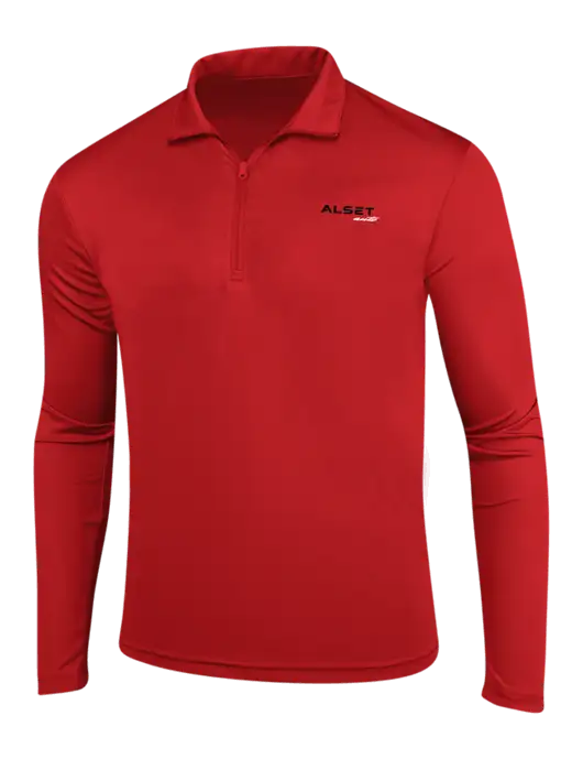 Red PosiCharge Competitor 1/4 Zip Pullover w/Alset Auto Logo