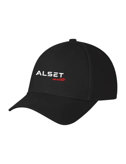 Black Structured Cap Hook & Loop w/Alset Auto Logo