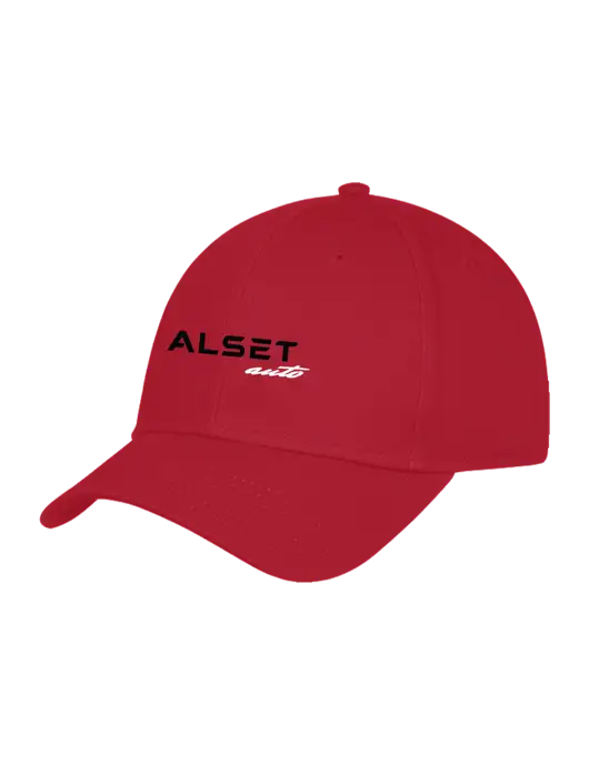 Red Structured Cap Hook & Loop w/Alset Auto Logo