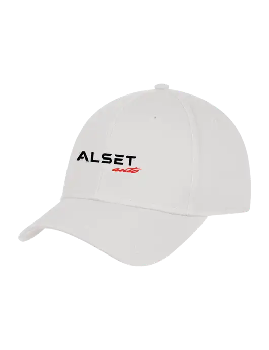 White Structured Cap Hook & Loop w/Alset Auto Logo