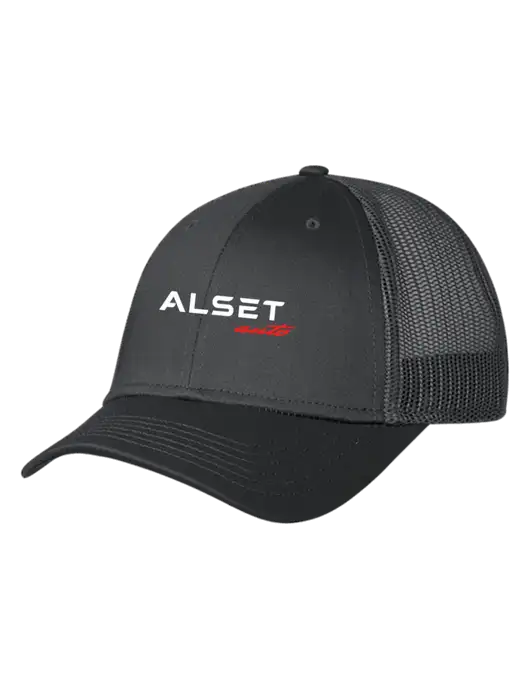 Charcoal Mesh Trucker Cap Snap Back w/Alset Auto Logo