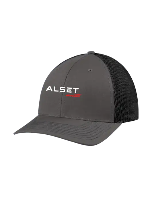 Richardson Adjustable Snapback Original 112 Trucker Cap Dark Grey w/Black Mesh w/Alset Auto Logo