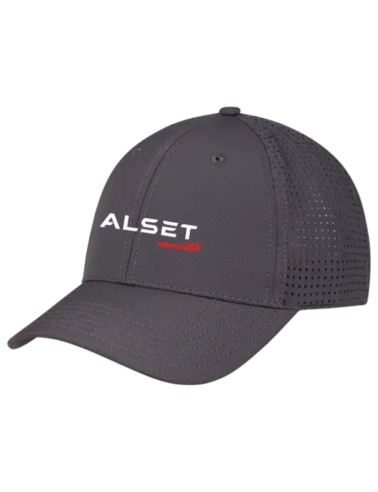 Charcoal Performance Stretchable Cap Hook & Loop w/Alset Auto Logo