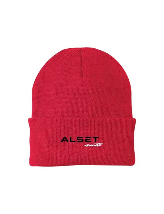 Red Knit Cap w/Alset Auto Logo