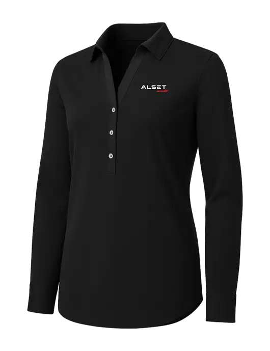 Womens Black City Stretch Shirt w/Alset Auto Logo