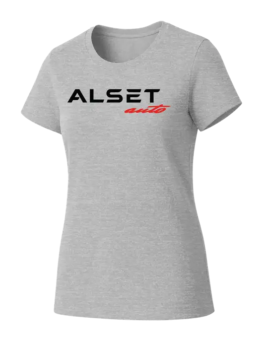 Womens Seriously Soft Light Heathered Grey T-Shirt w/Alset Auto Logo