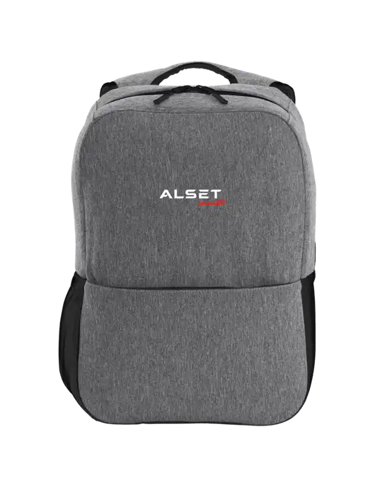 Access Square Laptop Graphite Heather/Black Backpack w/Alset Auto Logo