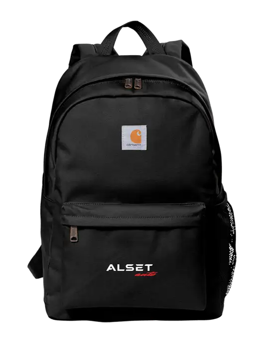 Carhartt Black Canvas Backpack w/Alset Auto Logo