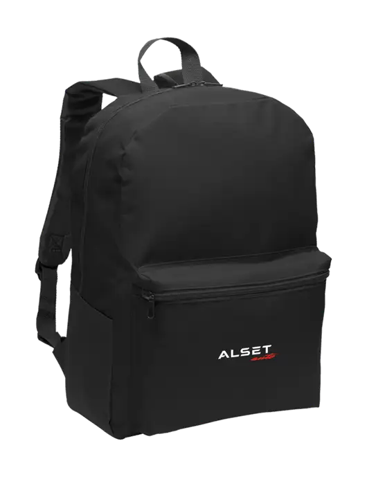 Casual Black Lightweight Laptop Backpack w/Alset Auto Logo