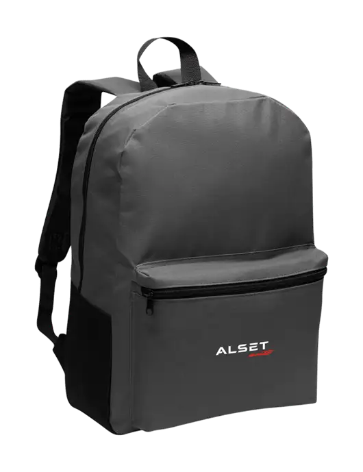 Casual Dark Charcoal Lightweight Laptop Backpack w/Alset Auto Logo