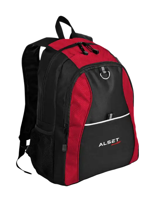Honeycomb Red/Black Backpack w/Alset Auto Logo