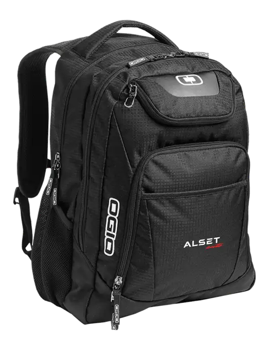 OGIO Black/Silver Excelsior Laptop Backpack w/Alset Auto Logo