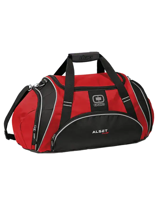 OGIO Red Crunch Duffel
 w/Alset Auto Logo