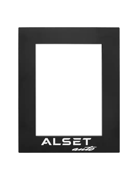 Black Aluminum Photo Frame, 5 x 7 w/Alset Auto Logo