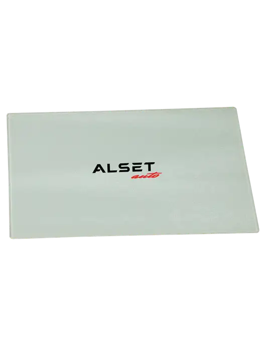 Glass Cutting Board, 11 x 8.5  w/Alset Auto Logo
