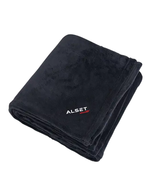 Mountain Lodge Black Blanket w/Alset Auto Logo
