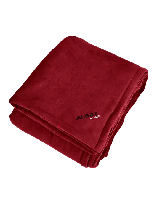 Mountain Lodge Red Rhubarb Blanket w/Alset Auto Logo