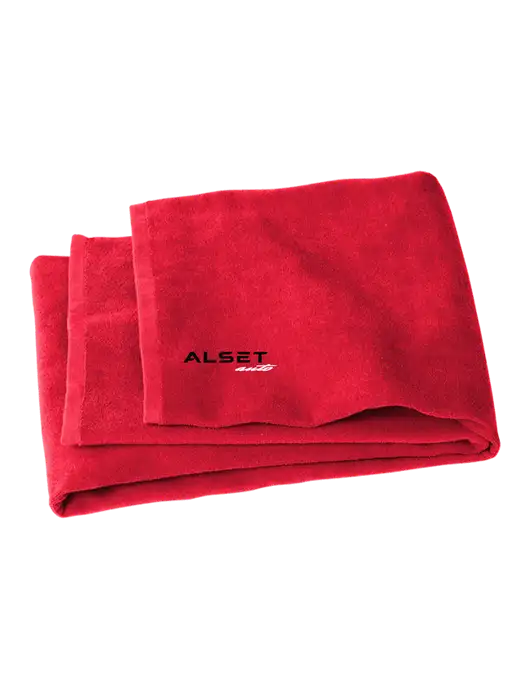 Red Beach Towel w/Alset Auto Logo