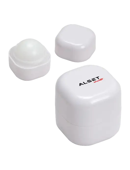 White Chap Cube Vanilla Lip Balm w/Alset Auto Logo