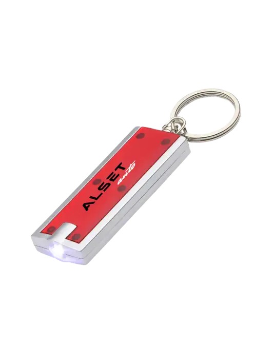 Simple Touch Red LED Keychain w/Alset Auto Logo