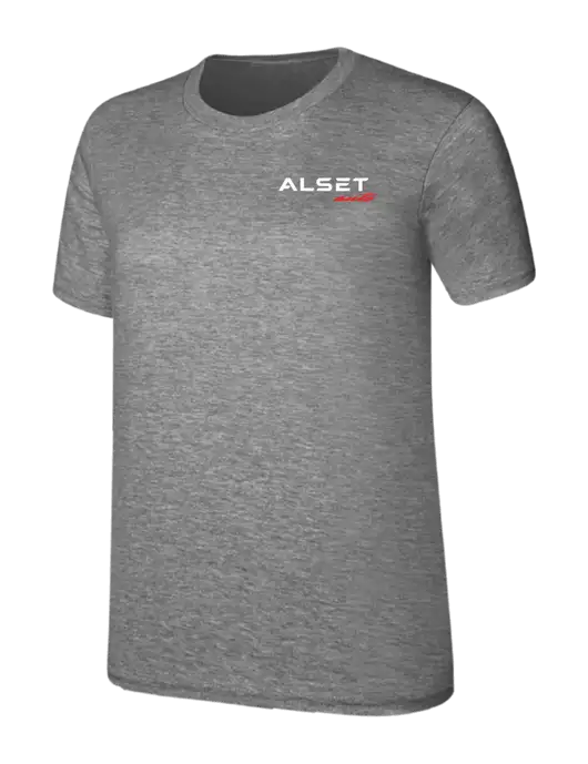 Womens Ring Spun Light Grey Heather 4.5 oz T-Shirt w/Alset Auto Logo