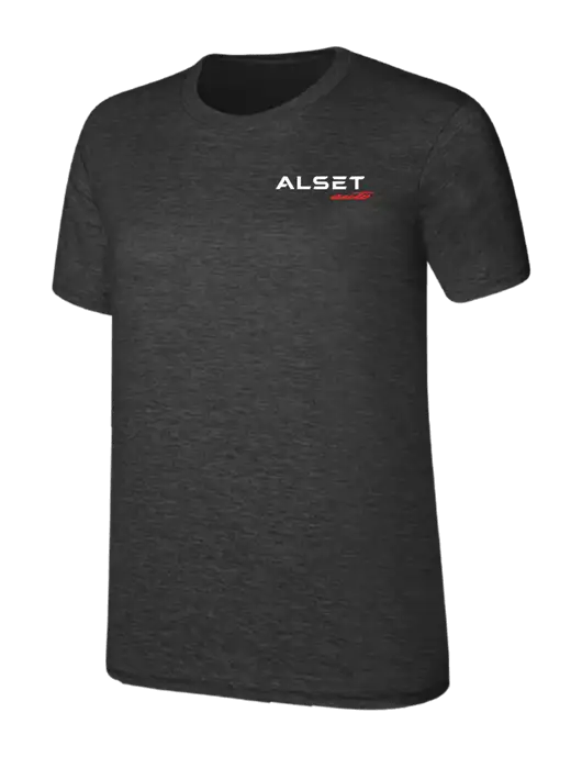 Womens Ring Spun Dark Heather Grey 4.5 oz T-Shirt w/Alset Auto Logo