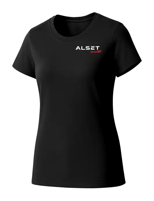 Womens Seriously Soft Black T-Shirt w/Alset Auto Logo