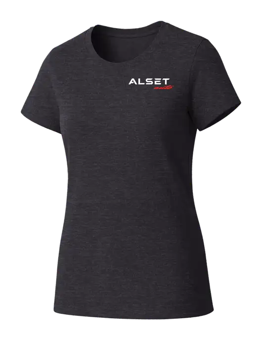 Womens Seriously Soft Heathered Charcoal T-Shirt w/Alset Auto Logo