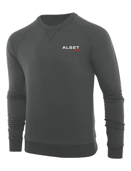 Allmade Charcoal Grey Organic French Terry Crewneck Sweatshirt w/Alset Auto Logo