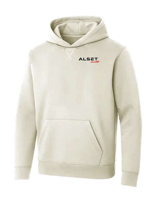 Allmade White Sand Organic French Terry Pullover Hoodie w/Alset Auto Logo