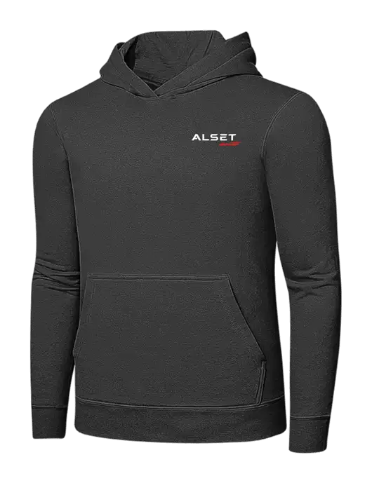 Charcoal 7.8 oz Ring Spun Hooded Sweatshirt w/Alset Auto Logo