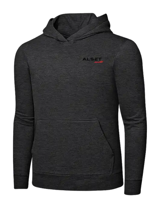 Dark Heather Grey 7.8 oz Ring Spun Hooded Sweatshirt w/Alset Auto Logo