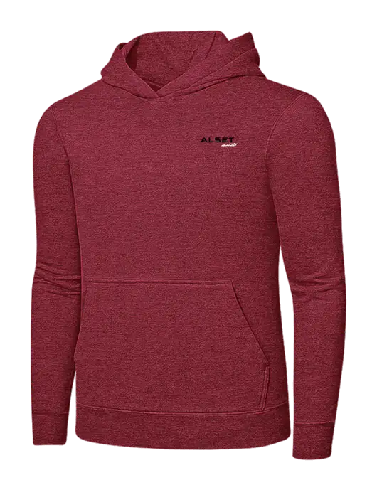 Heather Red 7.8 oz Ring Spun Hooded Sweatshirt w/Alset Auto Logo